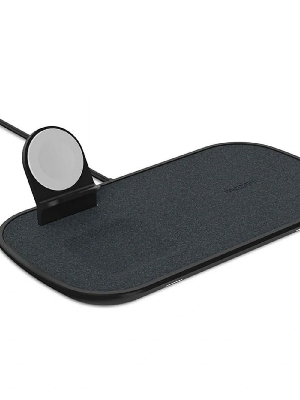 mophie Black Wireless Charging Station with Built-in Apple Watch Charger